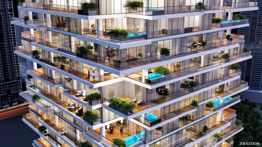 Dubai Marina Apartments, a waterfront residential development