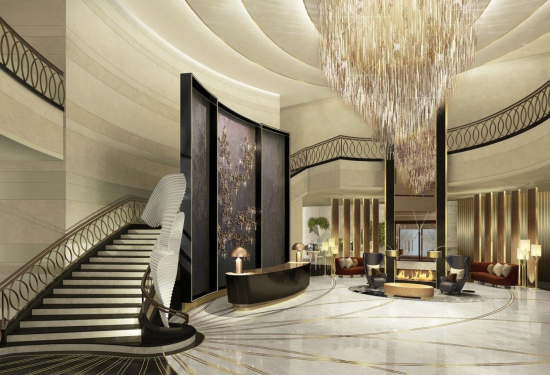 Luxury hotel restaurant interior highlighting innovative F&B design concepts.